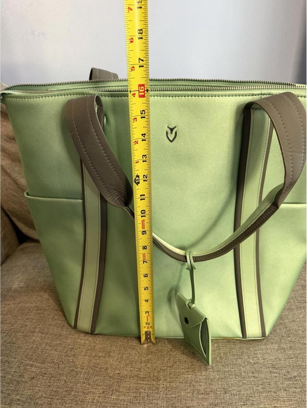 Vessel Signature Baseline Tennis Bag Neo Mint Green Dust Bag Vegan Leather - Picture 10 of 12